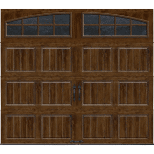 8 x 7 Stylish Brown Garage Door with Top Panel Windows-Photoroom.png-Photoroom