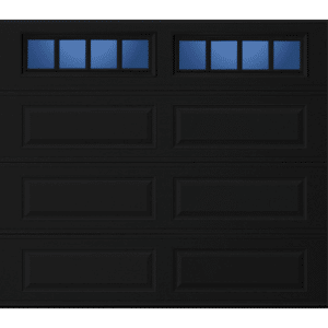 Classic Steel Insulated Solid Black Garage Door